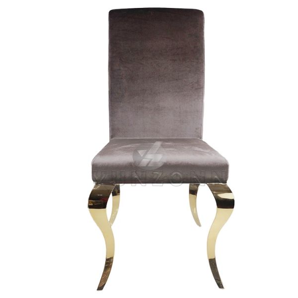 Stainless Steel Wedding Chair for Outdoor Events Coffee Shops Apartments Velvet Fabric Upholstered Dining Chair for Living Room