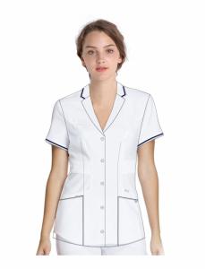 Customized Short Sleeve 42% Polyester Nurse Medical Uniform Antimicrobial