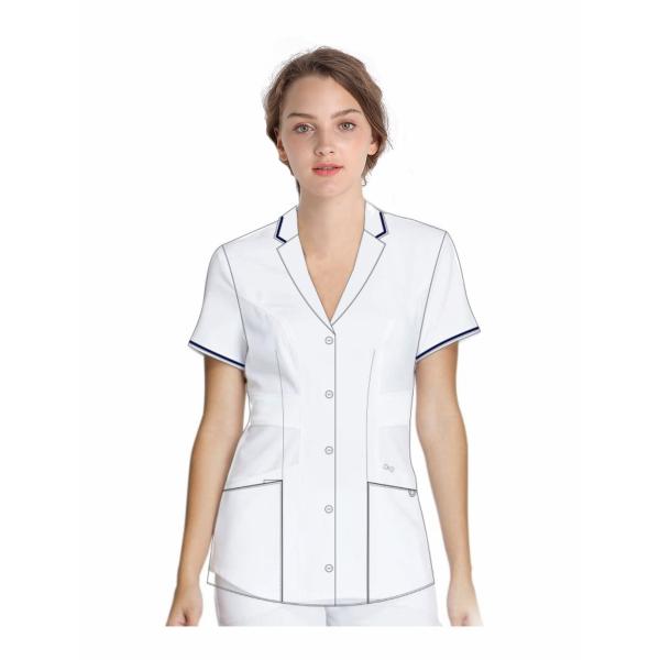 Подгонянное свободное от Морщинк короткой медсестры 42% полиэстер рукава медицин