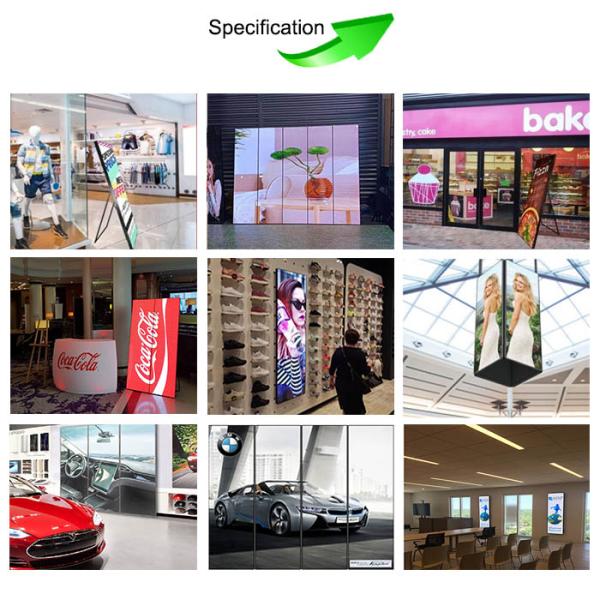 Indoor Full Color Poster LED Display 4000/1 Contrast Mobile Billboard High Resolution