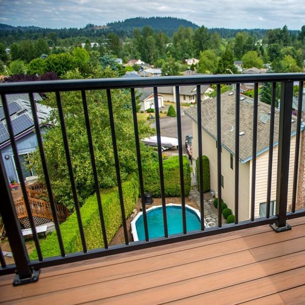 6063T5 Aluminum Prefab Interior Stair Railings Modern Ornamental Metal Handrails