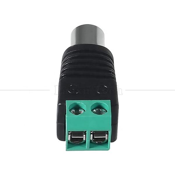 RCA Female Male to Screw Terminal AV Phono Solderless Plug Wire Connector Converter Audio Adapter