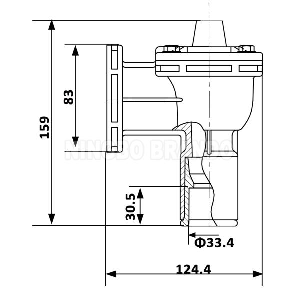 RCAC25FS GOYEN Type 1'' Flange Remote Pilot Pulse Jet Valve For Dust Collector
