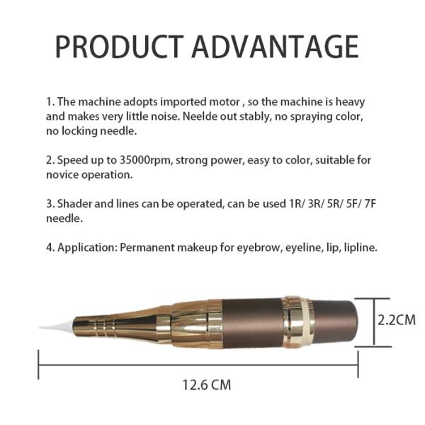 10V 1A Copper Permanent Makeup Tattoo Kit Electric Gun  for eyebrow and lip line
