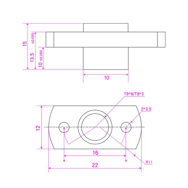 Brass Lead Screw Diameter 8mm T8 Brass Screw Nut 3D Printer Springs