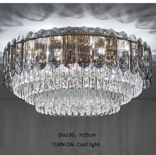 Luxury Led Ceiling Chandelier For Living Room Big Crystal Lamp ceiling light fixture(WH-CA-67)