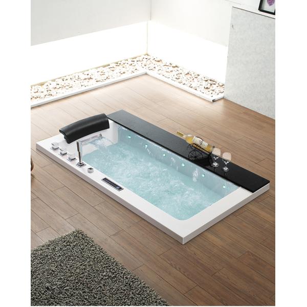 Round Acrylic Whirlpool Bathtub With Waterfall And Air Massage