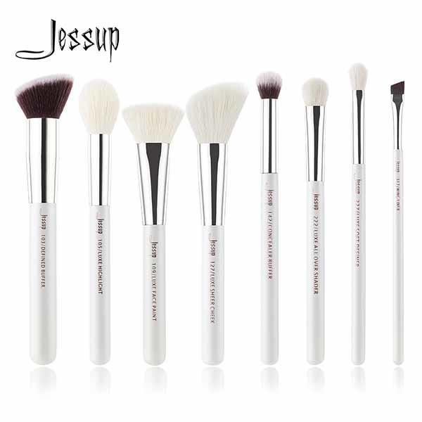 Aluminium Ferrule 5.6'' 6.9'' Basic Makeup Brushes Set Natural Soft bristles