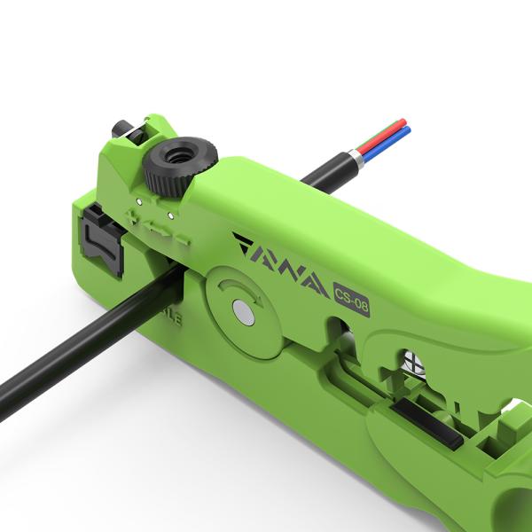 FONGKO CS-08 Round Flat Coaxia Cable Cutter , Multifunctional Wire Stripper End Cutting Pliers