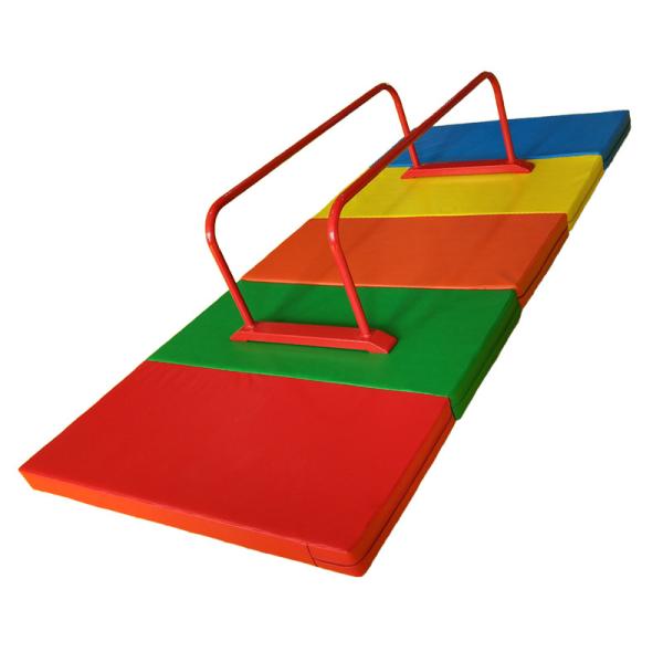Outdoor Mini Gymnastics Equipment , Metal Parallel Bars Fitness With Mat