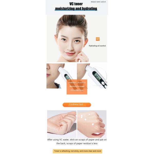 OEM New Products 300ML 500ml Skin Care Vitamin C Bright Moisturizing Whitening VC Face Care Toner