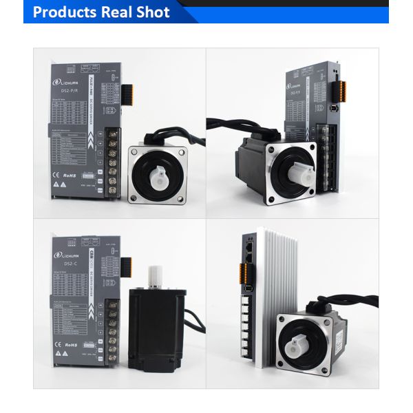 Lichuan DC Servo Motor Drivers Kit DS2-45P/R/C/E Low Voltage 3.2N.m 1KW/1000W 48V 25A 3000RPM IP65