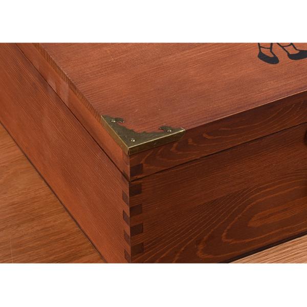 Varnishing Handling Vintage Style Customized Small Wooden Wedding Photo Box with Lock