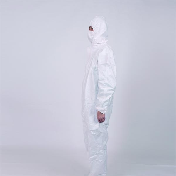 Light Disposable Chemical Suit / Dustproof Disposable Painters Coveralls