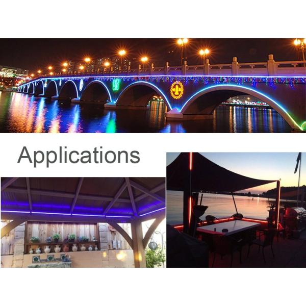 220V 110V 50m Indoor Outdoor Flex LED Neon Rope Light for Holiday Party Valentine Decoration Blue Yellow White