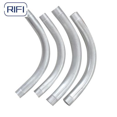 1/2 Fittings de conduto rígido galvanizado 90 graus de aço rígido conduto cotovelos
