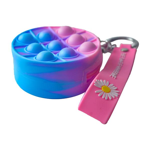 Stress Relief Silicone Coin Purse Push Pop Fidget Bag , Candy Color Fidget Sensory Toy