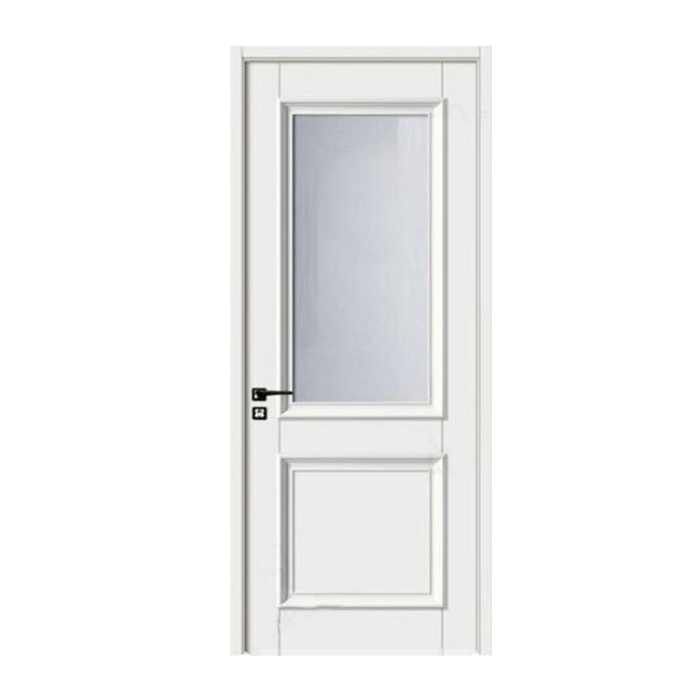 High Quality Pvc Film Laminated Extrusion Painting Wpc Hollow Frame Complete Door for Bathroom