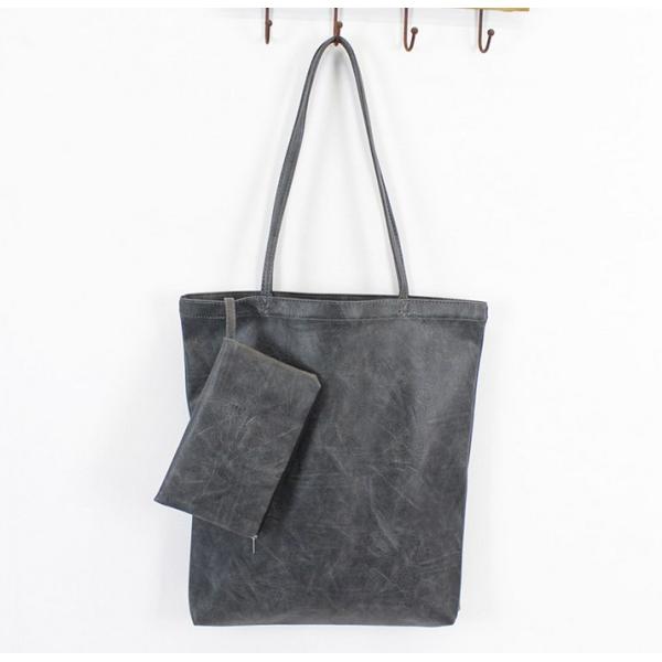 Korea retro minimalist literary fresh wild solid color PU shoulder bag shopping bag bag casual female picture