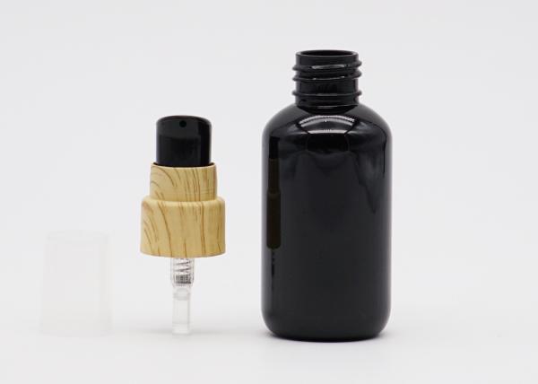Solid Black 30ml Refillable Plastic Spray Bottles Pet Plastic Bottles Round Shoulder
