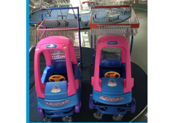 Plastic Steel Supermarket Shopping Cart For Kids Prevent Collision And Injury