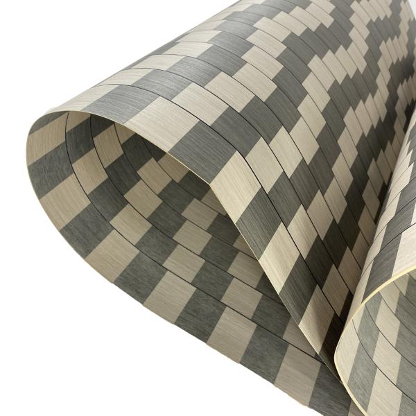 Parquet de madeira exótico com revestimento de lã DIY para revestimento de parede