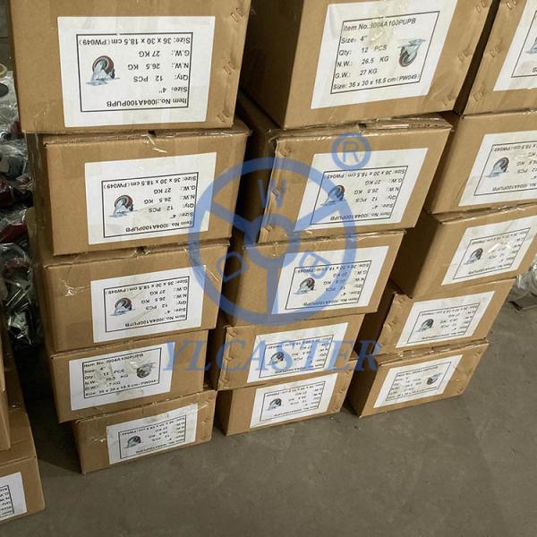PU 4 Inch Replacement 440LBS PP Core Heavy Duty Rigid Casters