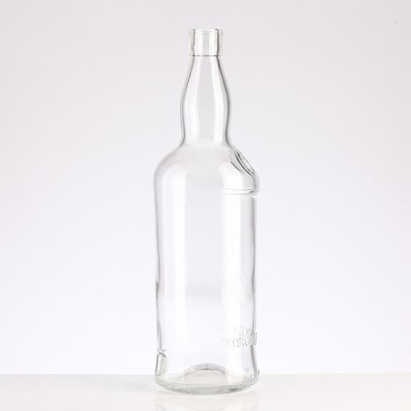 Garrafa de vidro clara de 750 ml para Vodka personalizável Whisky Satisfaz suas necessidades de bebida