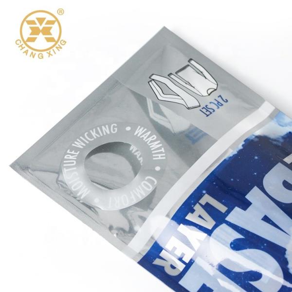 os sacos de empacotamento geados feitos sob encomenda do vestuário do roupa interior 250g fecham o fechamento para a roupa