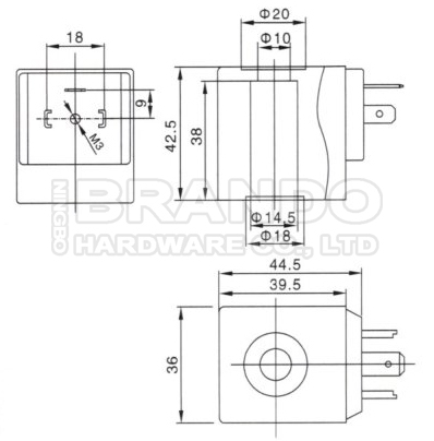 размер катушки Тип AC магнита Nass DC 110V 220V катушки 0545 12V 24V клапана соленоида