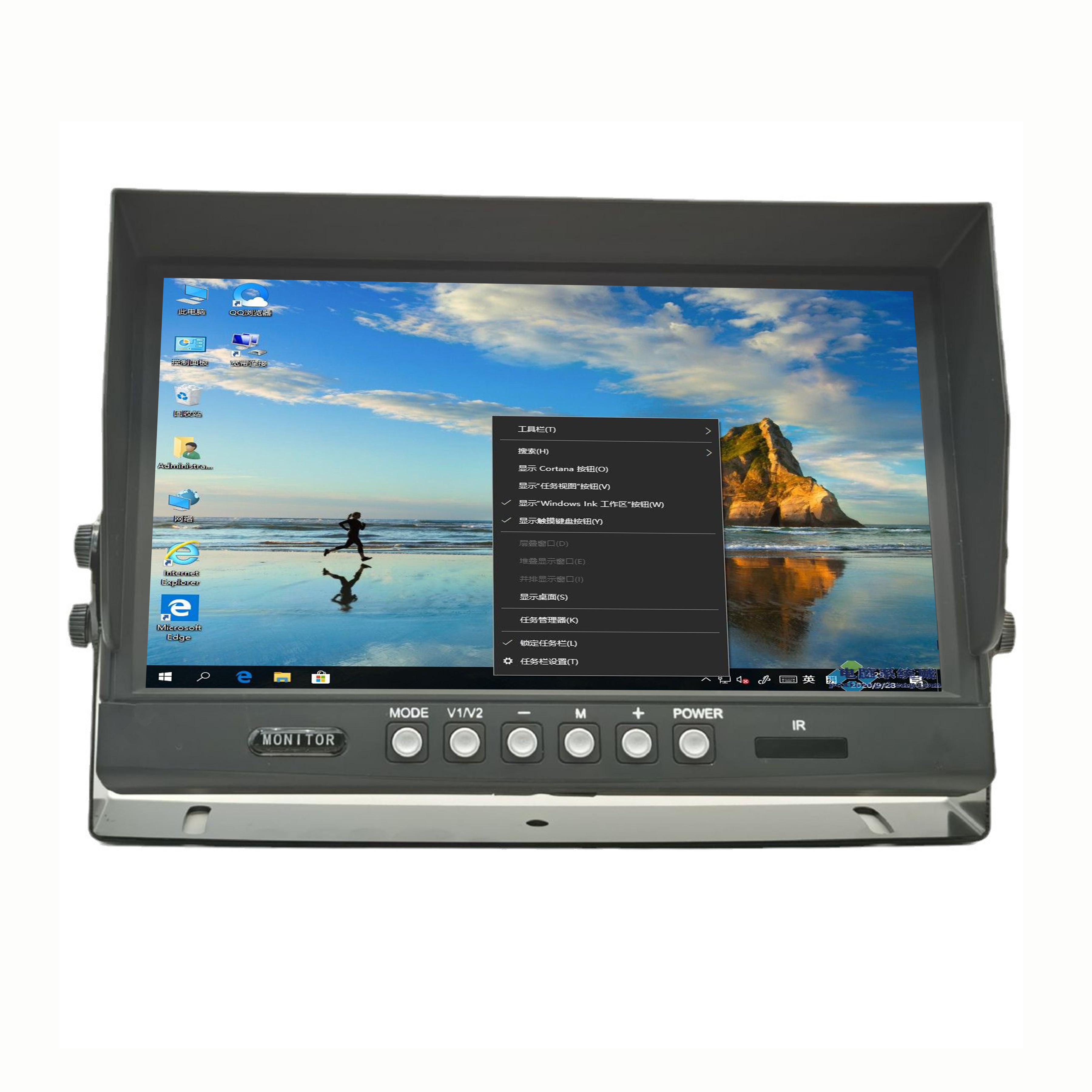 Частный форм 10 дюймовый IPS LCD экран VGA 4Pin женский автомобильный монитор для MDVR