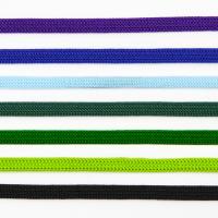 Le pourpre Grey Black Reflective Shoe Laces a coloré le nylon tressé plat de vision élevée