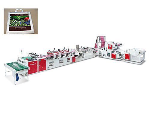 70 Pcs / Min Fully Automatic Bag Making Machine For Three Layer Rigid Hand