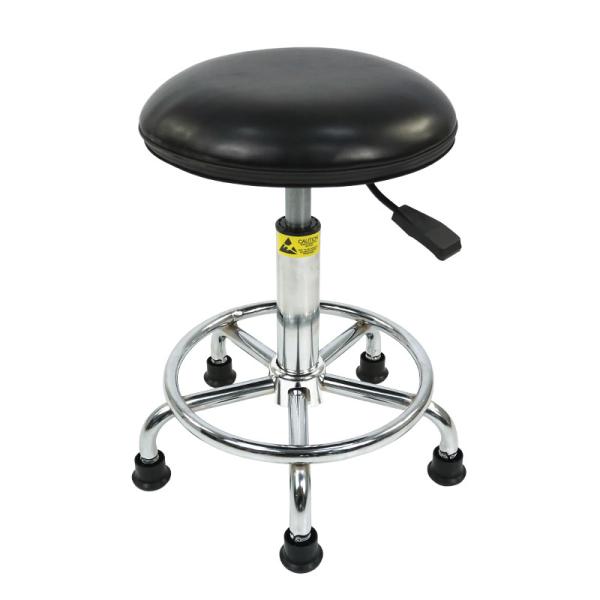 Silla de laboratorio antiestática personalizable de 20 pulgadas con cuero PU, 300 libras