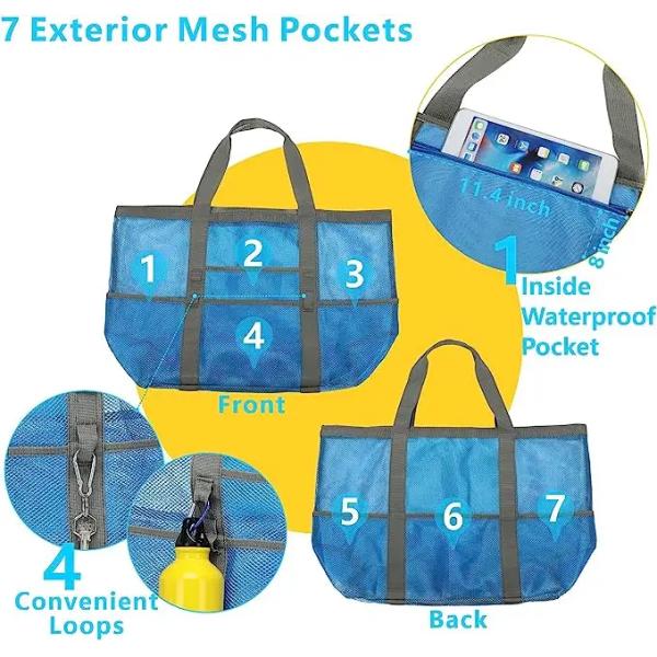 Sac de plage imperméable à l' eau avec fermeture éclair