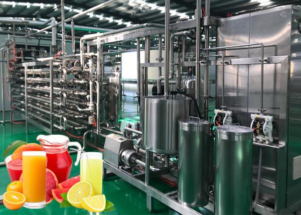 Industrie alimentaire NFC Ligne de traitement des agrumes 220v Économie d'eau longue durée de vie