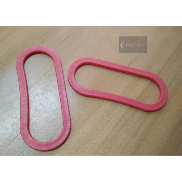 Жара - держатель ручки сумки ПЭ красного цвета ручек полиэтиленового пакета стиля уплотнения