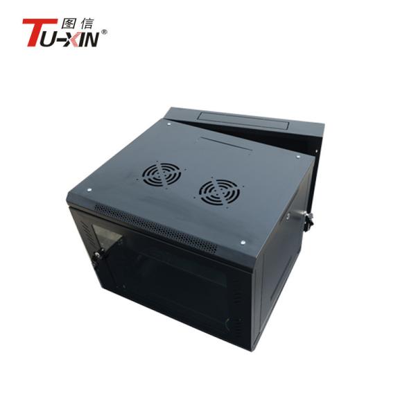 600 X 600mm Wall Mount Server Rack 19 Inch 9U Loading 800 Kg With Two Ventilation Holes