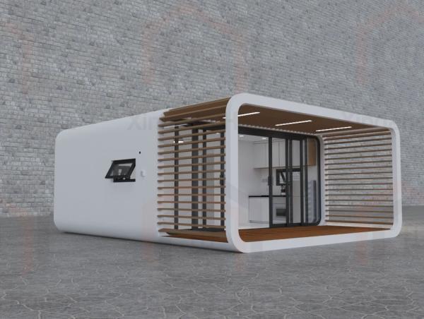 Smart System Container Capsule House With Balcony Luxury Design B&B Mobile Home