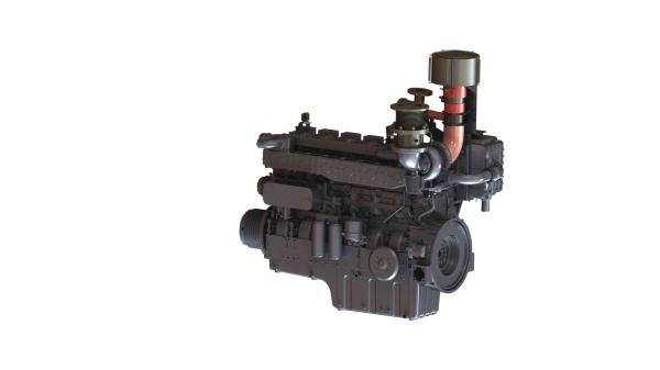 Biogas LPG 19.6 L Natural Gas Engine High Power 180mm Closed-loop Control