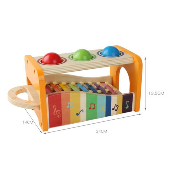 8 juguetes educativos de los instrumentos de madera del xilófono de los niños del piano de las notas