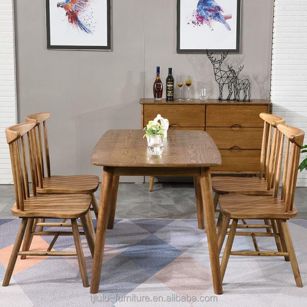 Conjunto de mesa de comedor de madera sólida para familias de diseño clásico bodas de madera