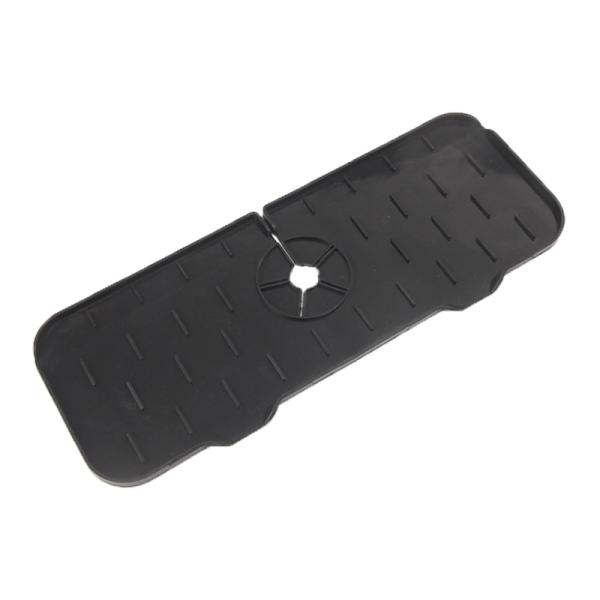 Home Kitchen Tableware Black Silicone Sink Splash Guard with Water Absorbent Design