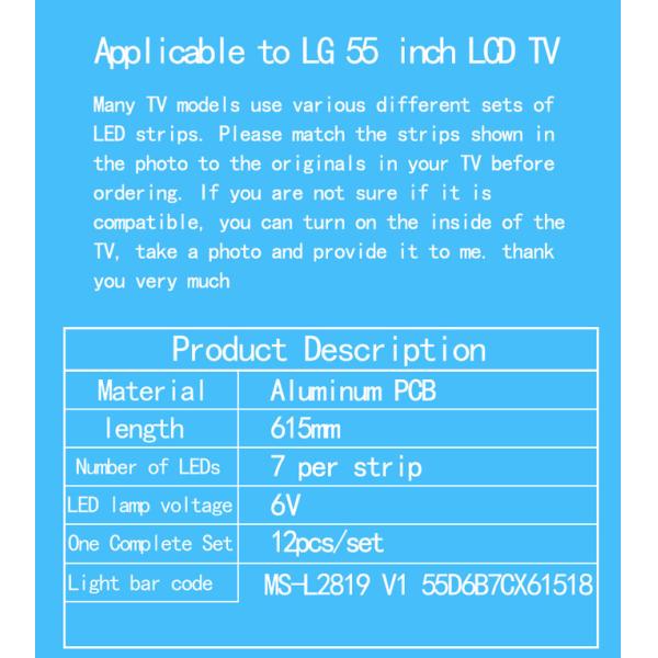 Для MS-L2819 V1 55D6B7CX61518 SKYTECH ST-6550US SMX6566USM световой полосы