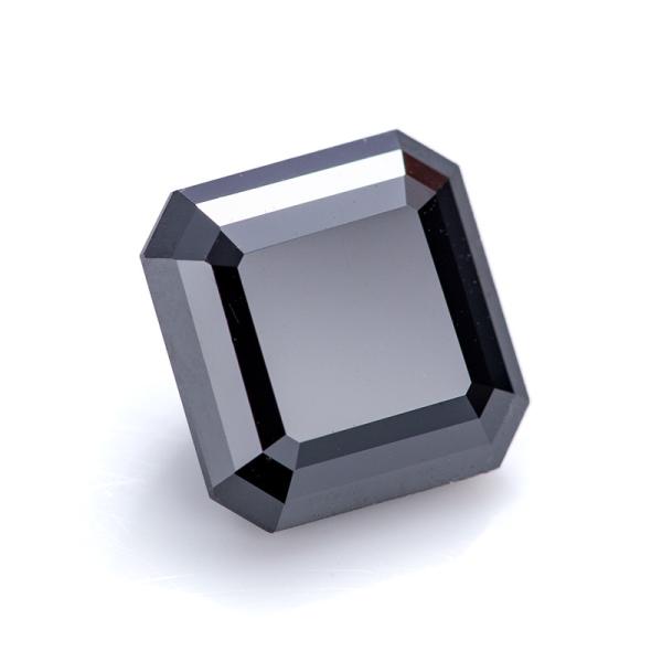 Black Emerald Cut Moissanite Loose Stone Diamond 2 Carat