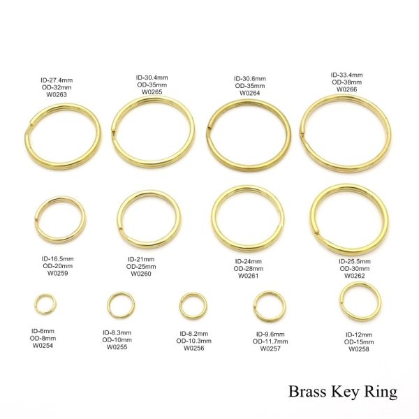 32mm Stainless Steel Flat Split Key Ring - Rust-Free Heavy-Duty O Ring with Custom Engraving & Chain Option