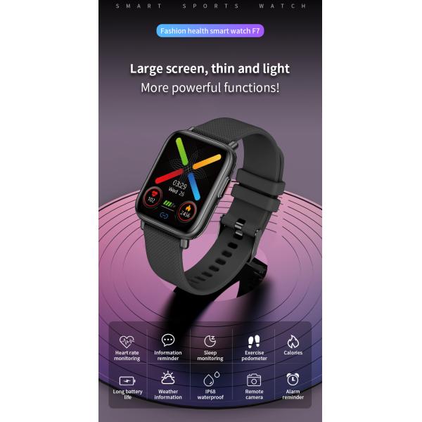200mAh Fitness Tracking Smartwatch BLE5.0 Bluetooth Blood Pressure Monitoring