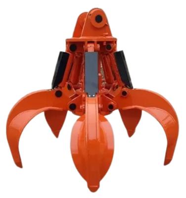 CE Approval Mechanical Orange Peel Grab , Excavator Hydraulic Grapple For CAT320
