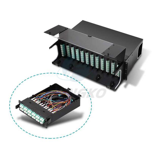 12 кабель OM3 разветвителя волокна MPO LC к MM гибкого провода оптического волокна 0.9mm