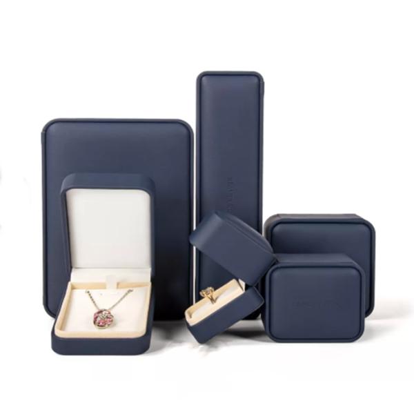 Private Label PU Velvet Necklace Gift Box , Luxury Jewelry Packaging Gift Box